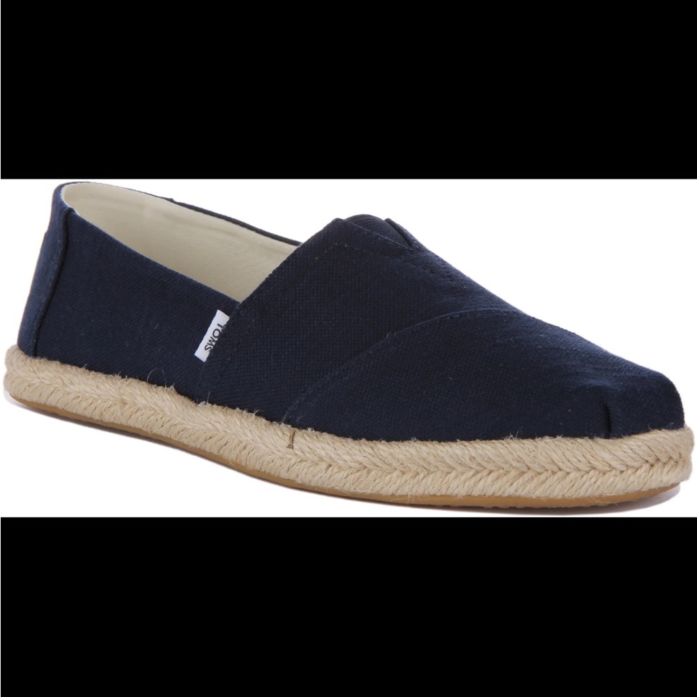 TOMS Navy Espadrille Shoes New